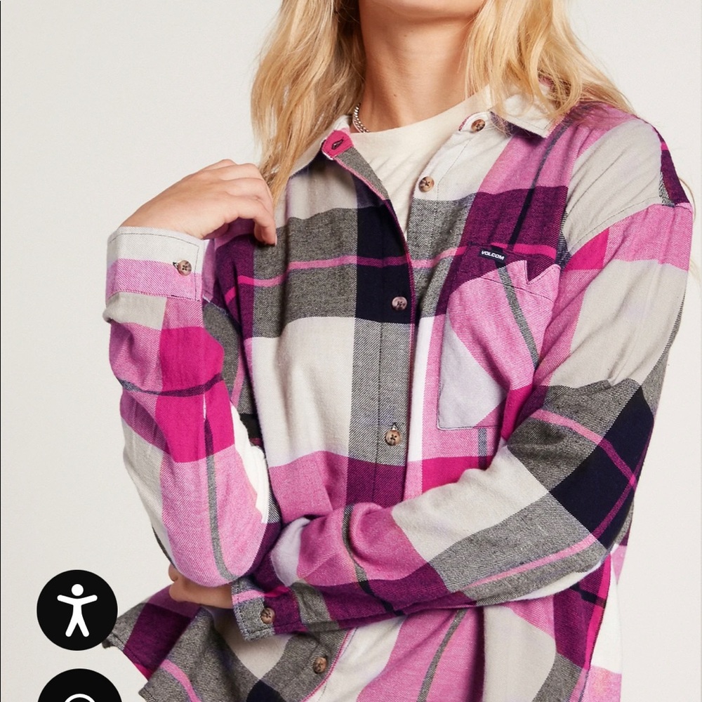 Volcom Plaid button up